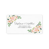 赤面ピンクローズフローラウォーター結婚カラー ラベル (正面)