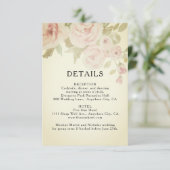 赤面ピンクローズフローラウォーター色ヴィンテージ詳細 エンクロージャーカード (スタンド正面)