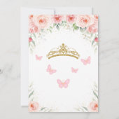 赤面ピンクローズフローラキンセアナバタフライ 招待状 (裏面)