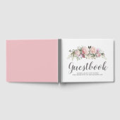 赤面ピンクローズフローラバプテスマ ゲストブック (全面)