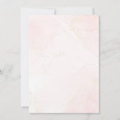 赤面ピンクローズフローラファースト・ホリー・コミューン 招待状 (裏面)