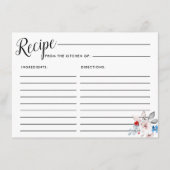 赤面ピンクローズフローラブライダルレシピカード エンクロージャーカード (正面)