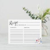 赤面ピンクローズフローラブライダルレシピカード エンクロージャーカード (スタンド正面)
