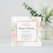 赤面ピンクローズフローラ卒業パーティー 招待状 (スタンド正面)