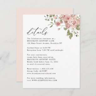 赤面ピンクローズフローラ情報詳細結婚 エンクロージャーカード