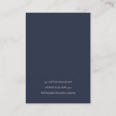 赤面ピンクローズフローラ水彩ネックレスディスプレイ 名刺 (裏面)