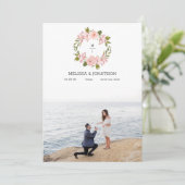 赤面ピンクローズフローラ画像の保存日付 セーブザデート (スタンド正面)