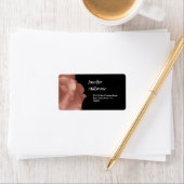 赤面ピンクローズフローラ結婚ズコレクション ラベル (インサイチュ)