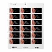 赤面ピンクローズフローラ結婚ズコレクション ラベル (フルシート)