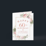赤面ピンクローズフローラ金ゴールド60th誕生日カード 招待状<br><div class="desc">この60誕生日カードでエレガント特別な女フェミニン性を称える。60日から始ま書るバラはっきりした文字。幸せは上書に曲がった文字にあり、誕生日は下にある。3つの文字のパーソナライズされたラインが以下に提供されているので、簡単にあなたの誕生日の願いをパーソナライズすることができる。小さなピンクのハートが文字を分割する。シックな金ゴールドフレームが誕生日文字を囲む。大きな赤面ピンクのバラは、セージの緑の葉に囲ま飾れているフレーム。デザインエレガントはこの特別な機会の重要性に上る。カードの内側は赤面ピンクで右書にハッピーバースデーがある。これは編集することもできる。この60歳の誕生日カードは、60誕生日ピンクローズフローラコレクションの一部である。60番目の誕生祝い簡単。このページにリンクが表示されるはずです。リンクもしが表示されない救済か商品が必要なか、お願い。</div>