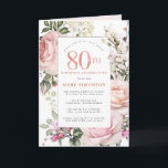 赤面ピンクローズフローラ80thバースデーパーティー 招待状<br><div class="desc">この80誕生日折り曲げエレガントパーティの招待状の特別な女性を敬う。80日は大書ピンク文字。誕生祝い後を追。名誉あるゲストの名前もピンクの大文字で書かれている。残りの文字は柔らかいハト灰色。誕生祝い詳細は、赤面のピンクのバラとセージの緑の飾フローラと一緒にシックなフレームに囲ま葉れている。デザインの間伝統的に、開いた風通しの良い植物性の葉と文字与えはバイブコンテンポラリーだ。招待状の中は赤面ピンク。簡単にメッセージの中にメッセージが入っカスタマイズている。残念ながら、80の数字は編集できない。もうもし1年お願いだから、カスタムデザインを作って嬉しいよ。</div>