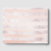 赤面ピンクローズフローラ パーソナライズされた ゲストブック (裏面)