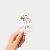 赤面ピンクローズフローラVIP任意のテーマパーティーパス バッジ (手持ち)