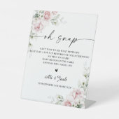 赤面ピンクローズブライダルシャワーオスナップサイン 台座サイン (正面)