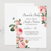 赤面ピンクローズブライダルシャワーブランチ (正面/裏面)