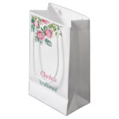 赤面ピンクローズブリーズメイドバチェロレッテフローラ スモールペーパーバッグ (正面アングル)