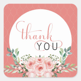 赤面ピンクローズベビーイン開花シャワー スクエアシール