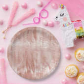 赤面ピンクローズホワイトシェル ペーパープレート (パーティー)