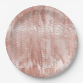 赤面ピンクローズホワイトシェル ペーパープレート (正面)