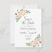 赤面ピンクローズボタニカルウォーター結婚カラー セーブザデート (正面)