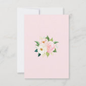 赤面ピンクローズボタニカルウォーター結婚カラー セーブザデート (裏面)