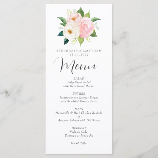 赤面ピンクローズボタニカルウォーター結婚カラー メニュー (正面)