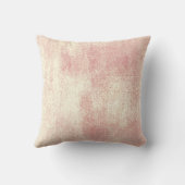 赤面ピンクローズミニマル金ゴールド絵画ズパステル赤面 クッション (裏面)