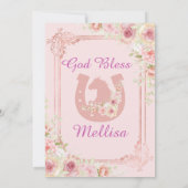 赤面ピンクローズメキシコガールフィエスタ誕生日 招待状 (裏面)