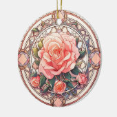 赤面ピンクローズメモリアル セラミックオーナメント (左)