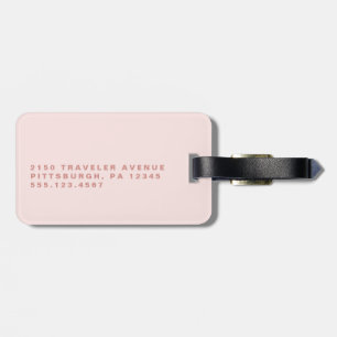 赤面ピンクローズモノグラム ラゲッジタグ