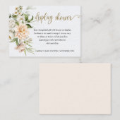 赤面ピンクローズユーカリ表示シャワー エンクロージャーカード (正面/裏面)