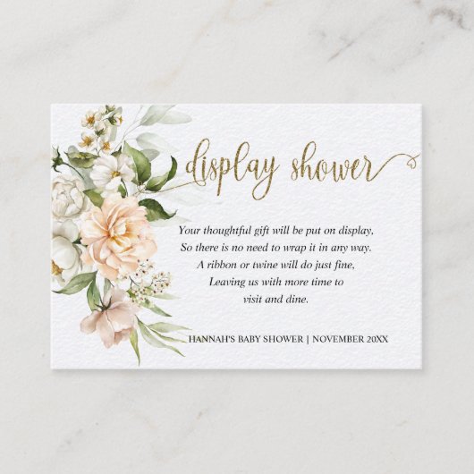 赤面ピンクローズユーカリ表示シャワー エンクロージャーカード (正面)