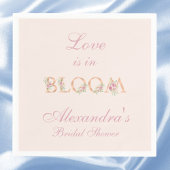 赤面ピンクローズラブイン開花ブライダルシャワー スタンダードカクテルナプキン