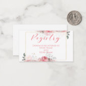 赤面ピンクローズレジストリカード ノートカード (正面/裏面インサイチュ)