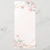 赤面ピンクローズ幾何学Sweet sixteen誕生日 メニュー (裏面)