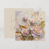 赤面ピンクローズ彫刻 (正面/裏面)