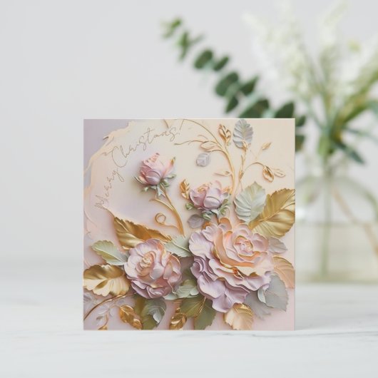 赤面ピンクローズ彫刻 (スタンド正面)