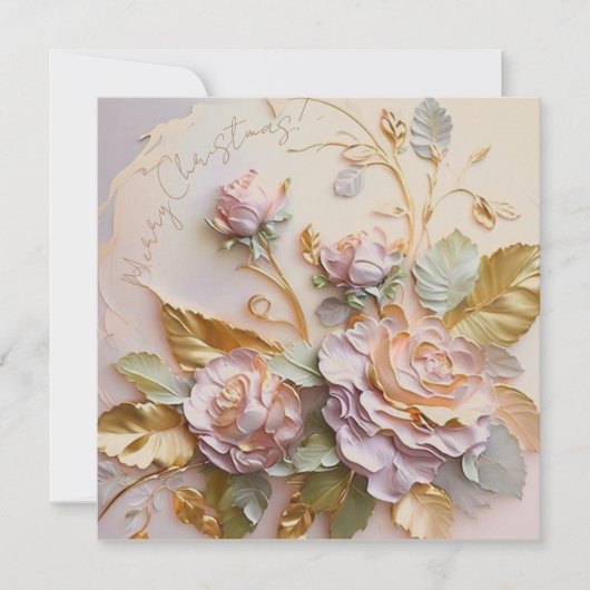 赤面ピンクローズ彫刻 (正面)