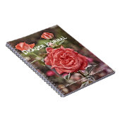 赤面ピンクローズ祈りの言葉ジャーナル詩篇126:3 ノートブック (右側)