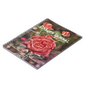 赤面ピンクローズ祈りの言葉ジャーナル詩篇126:3 ノートブック (左側)