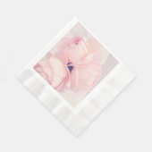 赤面ピンクローズ紙ナプキンズ 縁ありランチョンナプキン (角)