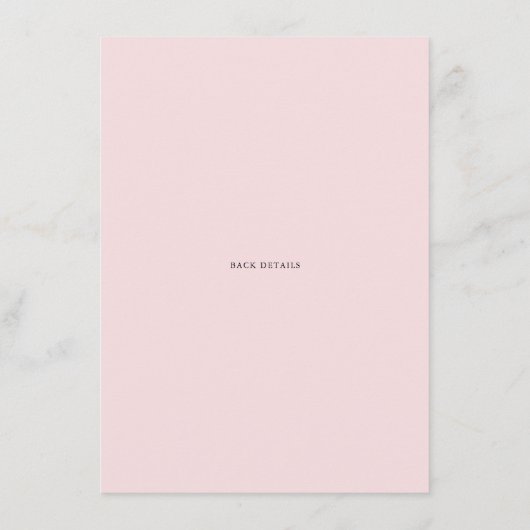 赤面ピンクローズ結婚のアドバイスとウィッシュズカード エンクロージャーカード (裏面)