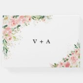 赤面ピンクローズ結婚ズゲストブック ゲストブック (裏面)