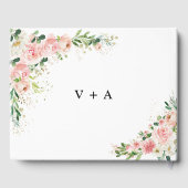 赤面ピンクローズ結婚ズゲストブック ゲストブック (裏面)