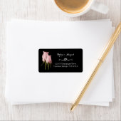 赤面ピンクローズ結婚ズ差出人住所ラベル ラベル (インサイチュ)