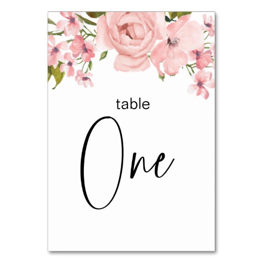 赤面ピンクローズ結婚フローラのテーブル番号 テーブルナンバー (裏面)