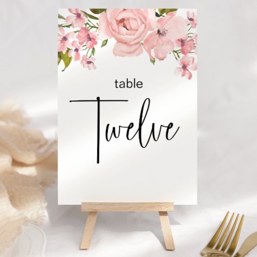 赤面ピンクローズ結婚フローラのテーブル番号 テーブルナンバー