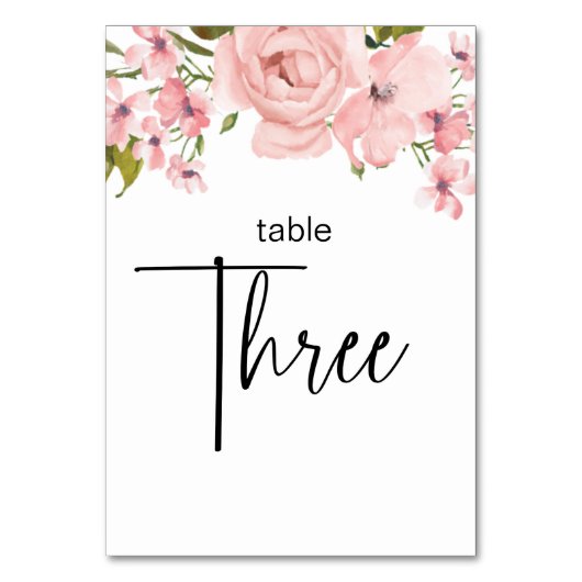 赤面ピンクローズ結婚フローラのテーブル番号 テーブルナンバー (裏面)