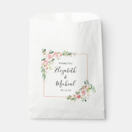 赤面ピンクローズ結婚式の引き出物バッグ フェイバーバッグ