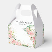 赤面ピンクローズ結婚式の引き出物ボックス フェイバーボックス (裏面サイド)